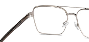 Silver Square Full Rim Unisex Eyeglasses by John Jacobs Online-206801