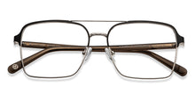 Load image into Gallery viewer, Silver Square Full Rim Unisex Eyeglasses by John Jacobs Online-206801