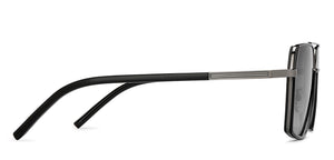 Silver Geometric Full Rim Unisex Sunglasses by Vincent Chase Polarized-209334