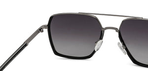 Silver Geometric Full Rim Unisex Sunglasses by Vincent Chase Polarized-209334