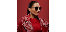 Load image into Gallery viewer, Silver Geometric Full Rim Unisex Sunglasses by Vincent Chase Polarized-209334