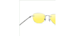 Silver Aviator Rimless Unisex Eyeglasses by John Jacobs-224986