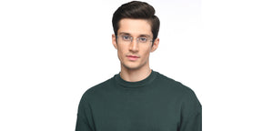 Silver Rectangle Rimless Unisex Eyeglasses by John Jacobs Online-209690