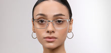Load image into Gallery viewer, Silver Rectangle Full Rim Unisex Eyeglasses by John Jacobs-223224