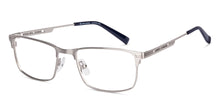 Load image into Gallery viewer, Silver Rectangle Full Rim Unisex Eyeglasses by John Jacobs-223224