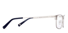 Load image into Gallery viewer, Silver Rectangle Full Rim Unisex Eyeglasses by John Jacobs-223224