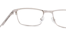 Load image into Gallery viewer, Silver Rectangle Full Rim Unisex Eyeglasses by John Jacobs-223224