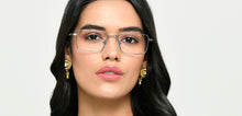 Load image into Gallery viewer, Silver Rectangle Full Rim Unisex Eyeglasses by Vincent Chase-222625