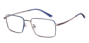 Silver Rectangle Full Rim Unisex Eyeglasses by Vincent Chase-222625