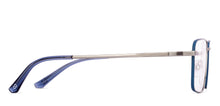 Load image into Gallery viewer, Silver Rectangle Full Rim Unisex Eyeglasses by Vincent Chase-222625