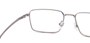Silver Rectangle Full Rim Unisex Eyeglasses by Vincent Chase-222625