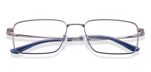 Silver Rectangle Full Rim Unisex Eyeglasses by Vincent Chase-222625