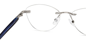 Silver Round Rimless Unisex Eyeglasses by John Jacobs Online-213501