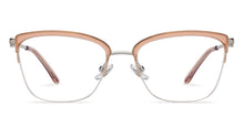 Load image into Gallery viewer, Silver Cat Eye Half Rim Women Eyeglasses by John Jacobs-205908
