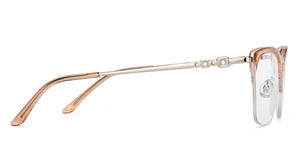 Silver Cat Eye Half Rim Women Eyeglasses by John Jacobs-205908