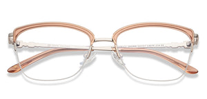 Silver Cat Eye Half Rim Women Eyeglasses by John Jacobs-205908