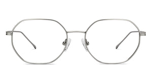 Silver Geometric Full Rim Unisex Eyeglasses by Lenskart Air-211610
