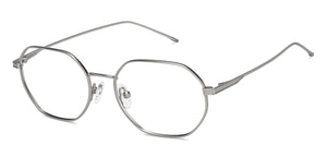Silver Geometric Full Rim Unisex Eyeglasses by Lenskart Air-211610