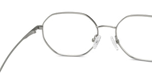 Silver Geometric Full Rim Unisex Eyeglasses by Lenskart Air-211610