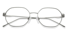 Load image into Gallery viewer, Silver Geometric Full Rim Unisex Eyeglasses by Lenskart Air-211610