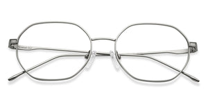 Silver Geometric Full Rim Unisex Eyeglasses by Lenskart Air-211610
