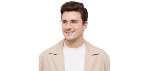 Silver Geometric Full Rim Unisex Eyeglasses by Lenskart Air-211610