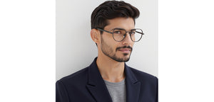 Silver Hexagonal Full Rim Unisex Eyeglasses by John Jacobs-233418
