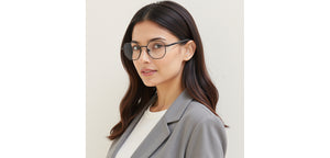Silver Hexagonal Full Rim Unisex Eyeglasses by John Jacobs-233418