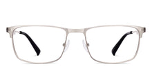 Load image into Gallery viewer, Silver Rectangle Full Rim Unisex Eyeglasses by John Jacobs-223222