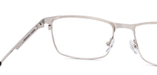 Load image into Gallery viewer, Silver Rectangle Full Rim Unisex Eyeglasses by John Jacobs-223222