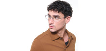 Load image into Gallery viewer, Silver Rectangle Full Rim Unisex Eyeglasses by Lenskart Air Online-222453