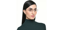 Load image into Gallery viewer, Silver Rectangle Full Rim Unisex Eyeglasses by Vincent Chase-219544