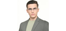 Load image into Gallery viewer, Silver Rectangle Full Rim Unisex Eyeglasses by Vincent Chase-219544