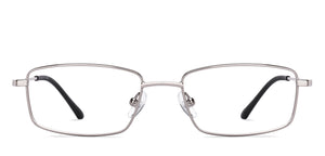 Silver Rectangle Full Rim Unisex Eyeglasses by Vincent Chase-219544