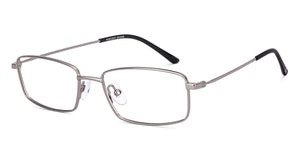 Silver Rectangle Full Rim Unisex Eyeglasses by Vincent Chase-219544