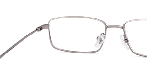 Silver Rectangle Full Rim Unisex Eyeglasses by Vincent Chase-219544