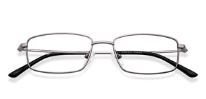 Silver Rectangle Full Rim Unisex Eyeglasses by Vincent Chase-219544