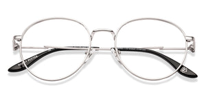 Silver Round Full Rim Unisex Eyeglasses by Lenskart-232702