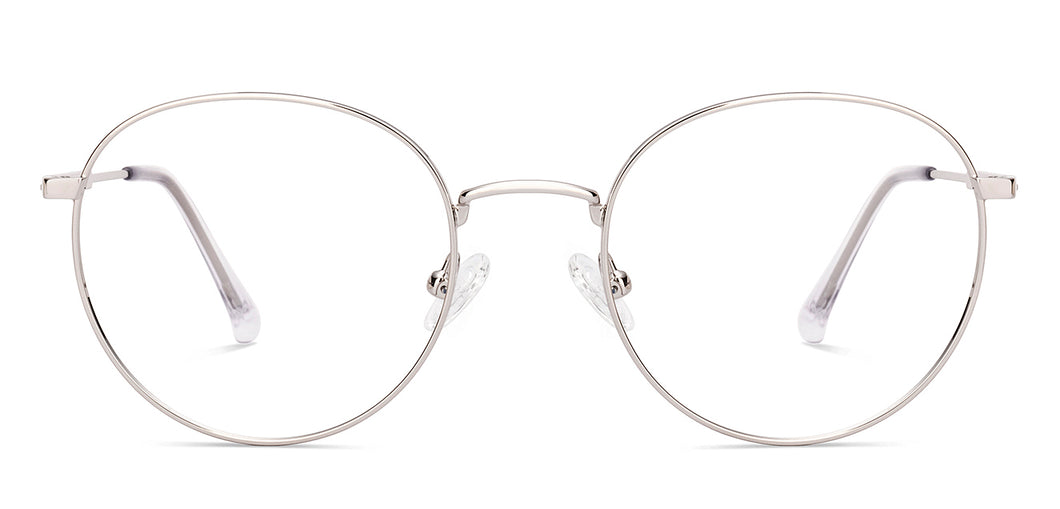Silver Round Full Rim Women Eyeglasses by Lenskart-220684