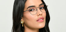 Load image into Gallery viewer, Silver Round Full Rim Unisex Eyeglasses by Vincent Chase-222699