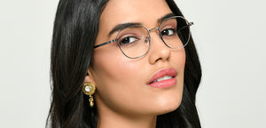 Silver Round Full Rim Unisex Eyeglasses by Vincent Chase-222699