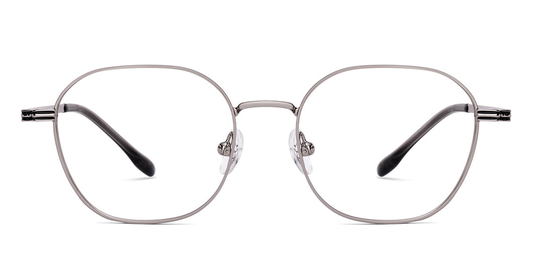 Silver Round Full Rim Unisex Eyeglasses by Vincent Chase-222699