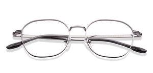 Silver Round Full Rim Unisex Eyeglasses by Vincent Chase-222699