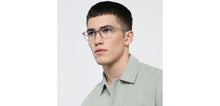 Load image into Gallery viewer, Silver Rectangle Full Rim Unisex Eyeglasses by Lenskart Air-217656