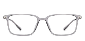 Silver Rectangle Full Rim Unisex Eyeglasses by Lenskart Air-217656