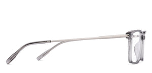 Silver Rectangle Full Rim Unisex Eyeglasses by Lenskart Air-217656