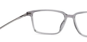 Silver Rectangle Full Rim Unisex Eyeglasses by Lenskart Air-217656