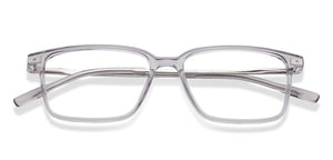 Silver Rectangle Full Rim Unisex Eyeglasses by Lenskart Air-217656