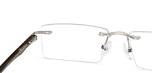 Load image into Gallery viewer, Silver Rectangle Rimless Unisex Eyeglasses by John Jacobs-212108