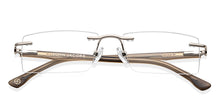Load image into Gallery viewer, Silver Rectangle Rimless Unisex Eyeglasses by John Jacobs-212108
